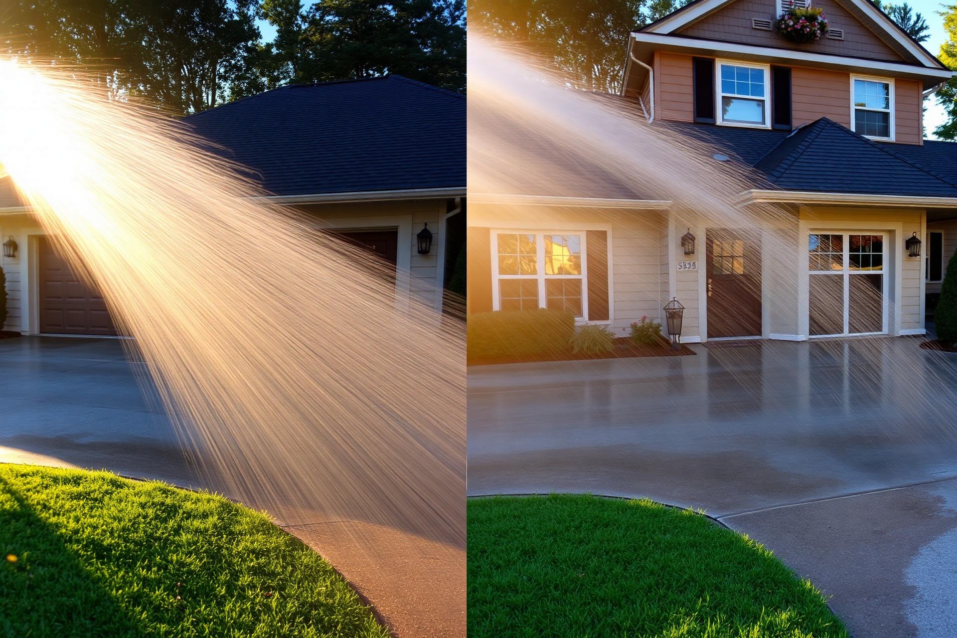 Pressure washing transformation